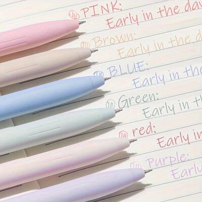 6pcs Colored Gel Pens for Note Taking, Pastel Gel Pens Color