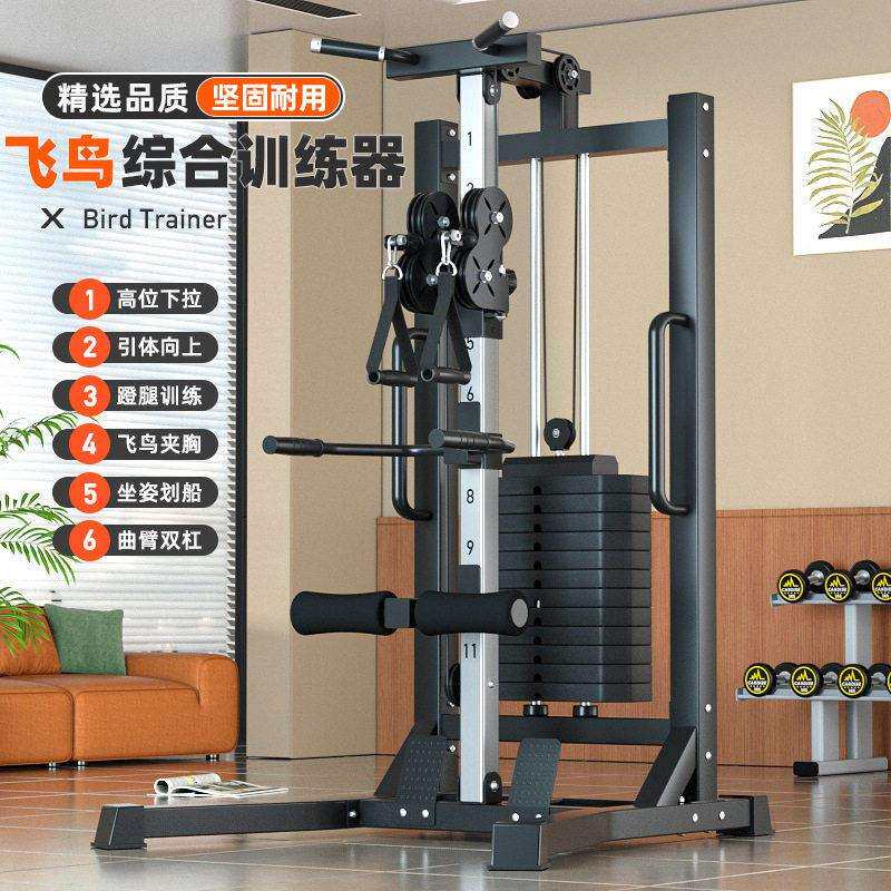 工厂家用边小飞鸟训练器绳索下拉低拉综合训练健身器材