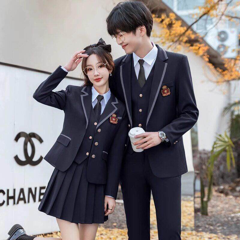 英伦学院风西装套装男女百褶裙制服学生班服校服幼儿园老师园服