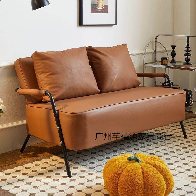 单人布艺沙发客厅2026新款出租房小户型豆腐块直排科技布小沙发椅