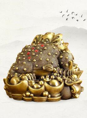 金属纯青铜日进斗金金蟾摆件招财办公室工艺品厂货通商务礼品