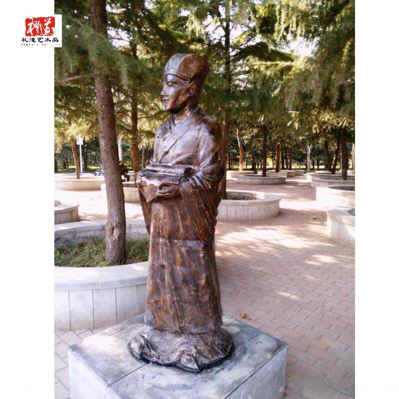 郑州科技场馆学校雕塑纯铜工艺品古代科学人物四大发明蔡伦造纸术