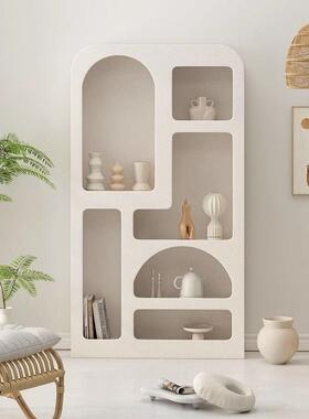 储饰北欧展YQQ示柜家用书架物式柜落地客厅收纳柜白色洞穴柜卧室