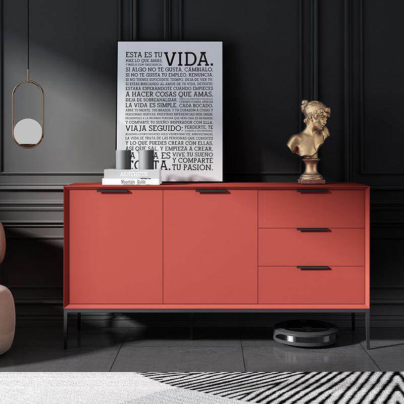 意式极简烤漆餐柜轻奢整体高脚实木客厅现代约储物装饰饭厅柜子