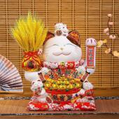 C财猫店铺收银日台摆件开业 工大号式 发前财猫电厂动摇手招JYM