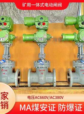 攻亿 MA煤安矿用防爆 ZB60-24电动闸阀 MKZ941H-64C DN200