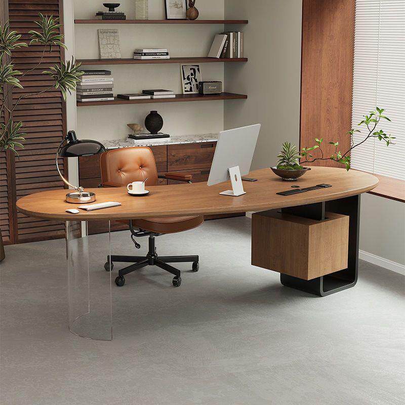 实木书房老板桌书桌轻奢极简现代简约电脑桌家用办公桌高级工作台