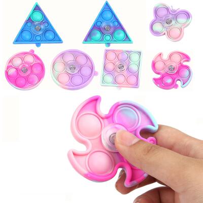 1-3PCS Pop Fidget Spinner Bubbles Fidget Toys Poppers Finger