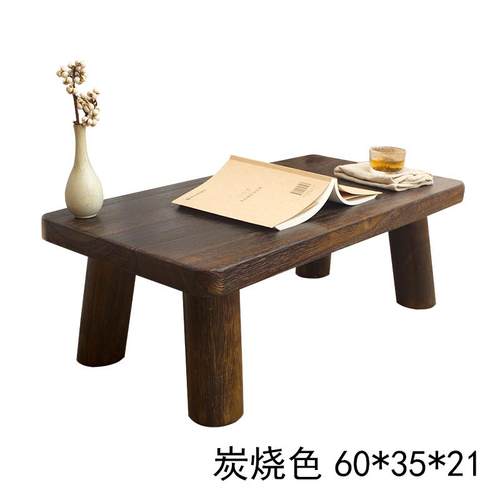 高档日式烧木小方桐桌简约榻榻包米矮桌子小木茶几矮桌子实地桌邮
