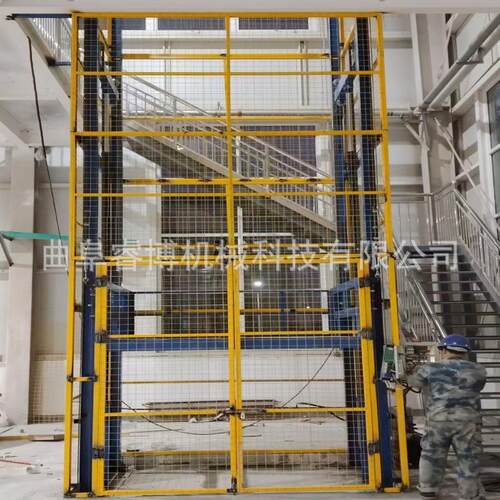 工业用导轨式升降货梯车间仓库车间固定升降平台液压升降梯
