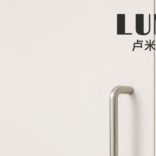 意式极简门把手橱柜抽屉衣柜门哑光银色中古风简约复古拉丝长拉手