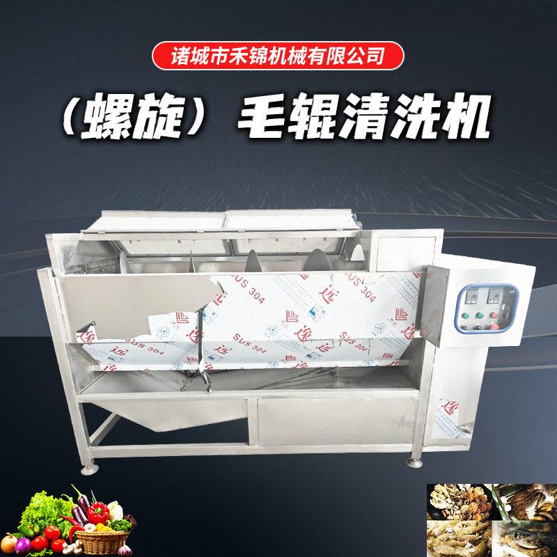 土豆螺旋毛辊清洗机花生大姜去泥清洗设备海蛎子清洗机莲藕清洗机