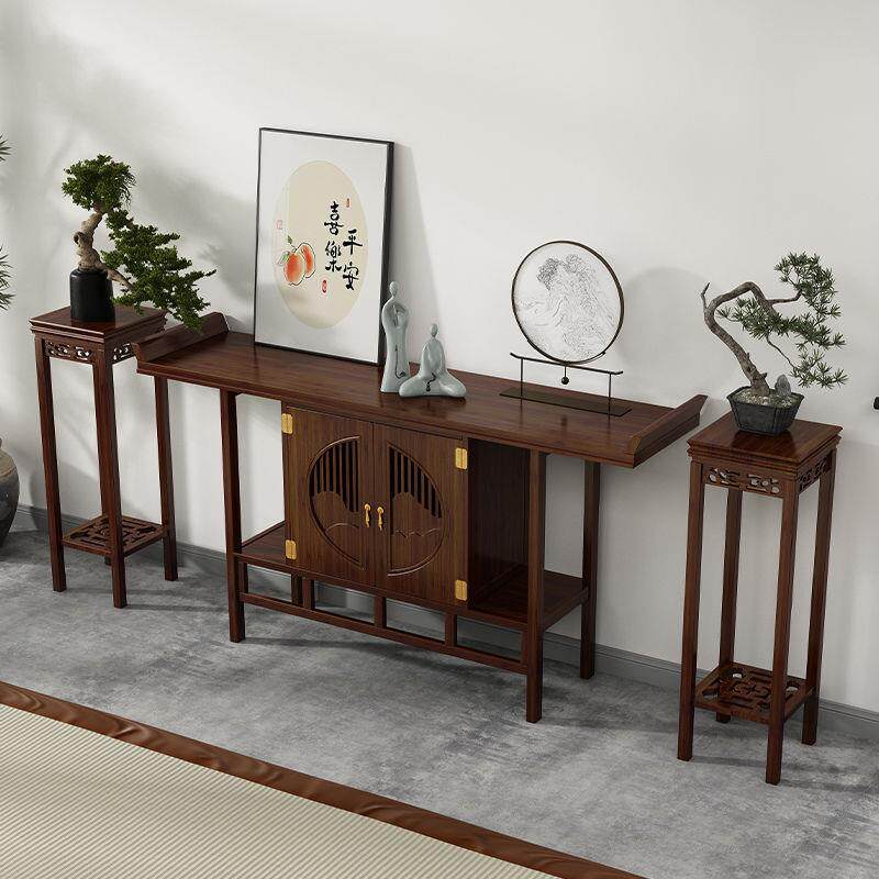 新中式中堂六件套实木条案四件套堂屋农村大厅堂屋家具