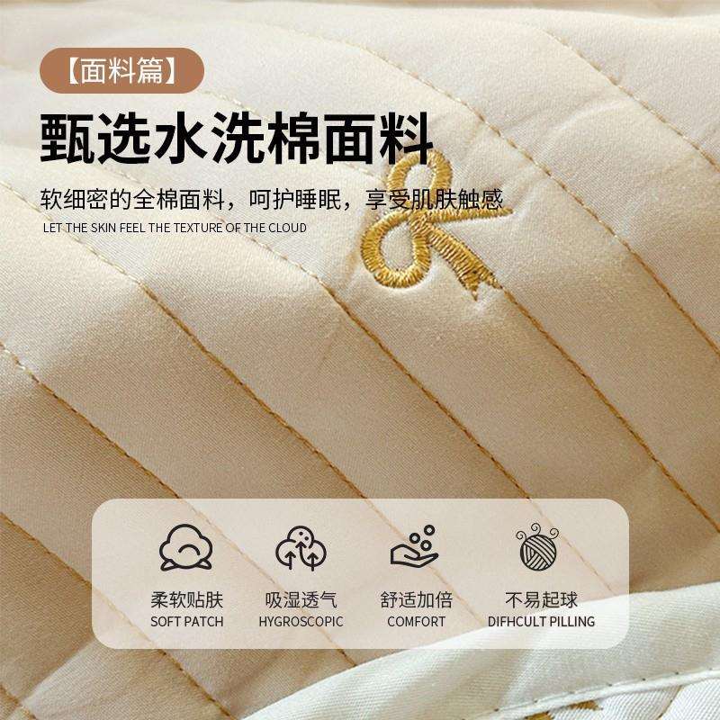 水洗棉夹棉床盖单件2025新款四季通用单人儿童榻榻米床单枕套支持