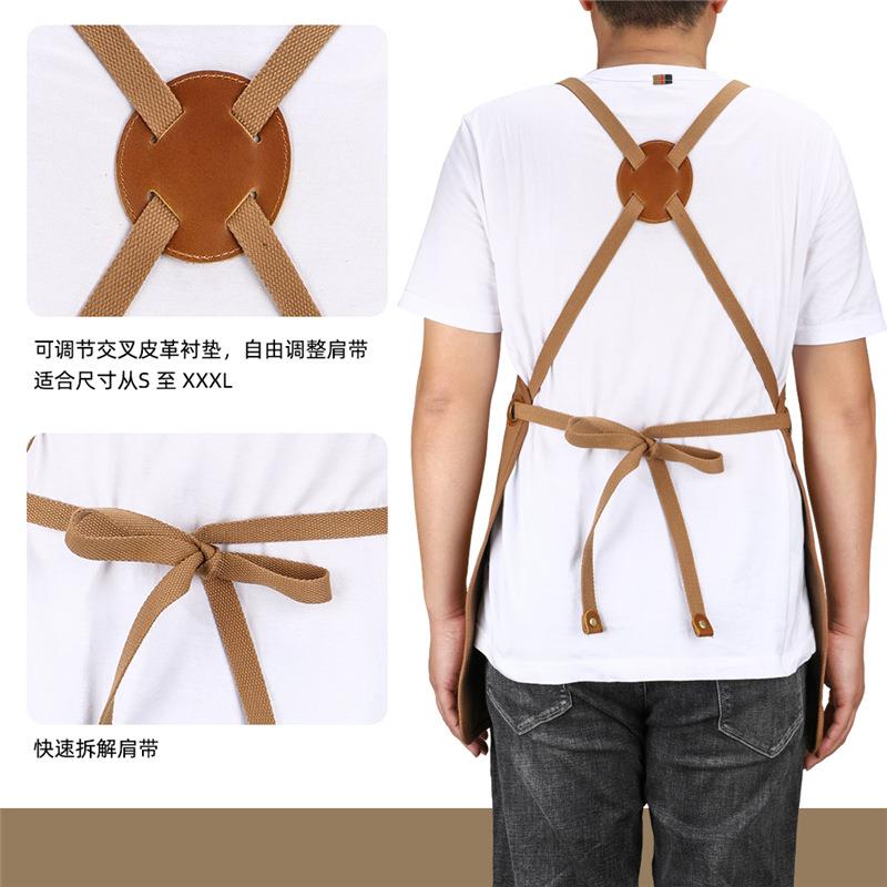 新款直销跨境加厚防水制服呢围裙可印logo防油污家用厨房防水工作
