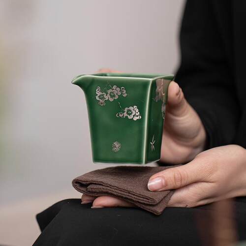 岁寒三友 梅 松 竹 青璃公道杯 陶瓷公杯匀杯茶海大号分茶器