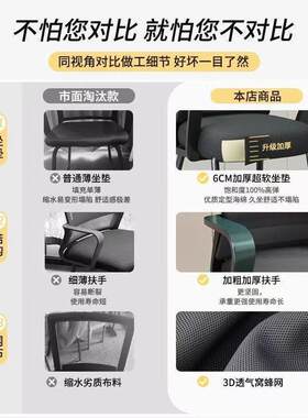舍电脑子家办用公久坐护腰靠背椅人体工椅学舒服宿学BVX习座椅