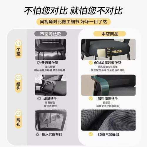 舍电脑子家办用公久坐护腰靠背椅人体工椅学舒服宿学BVX习座椅