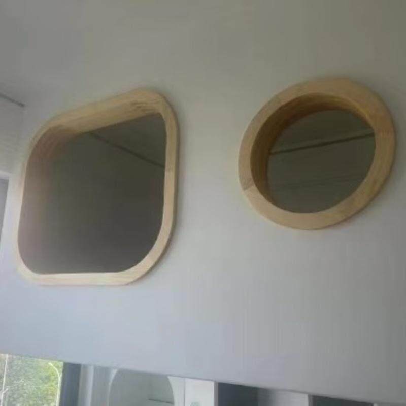 实木圆框现代简约儿童树屋装饰窗户包垭口线 线条卷边隔断墙洞屏
