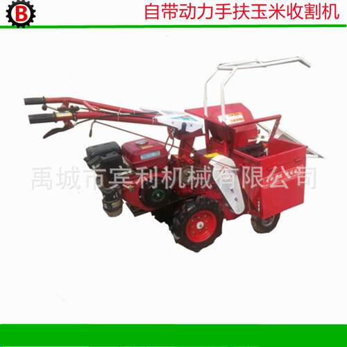供应动BL192型柴油机力米收获LKU机 手玉扶车带动的-玉米收割机