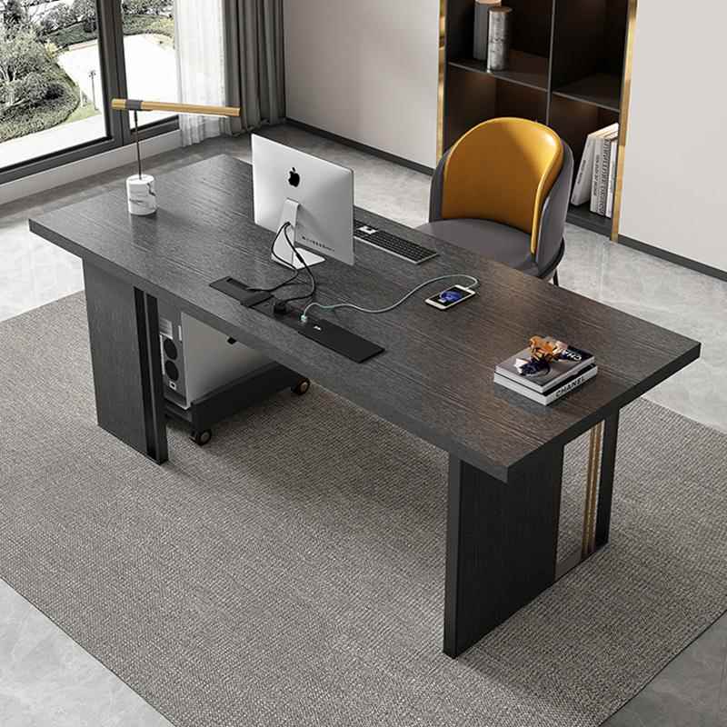 书桌轻奢现代家用书房意式极简70cm宽台式电脑桌设计师简约办公桌