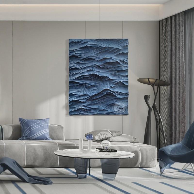 简约现代立体浮雕走廊玄关装饰画 画木雕砂岩挂画 画客厅沙发背景