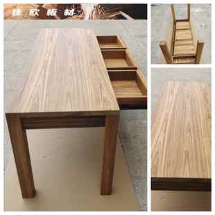 缅甸柚木实木木料窗台板桌面台面原木木方木条DIY家俱隔板木托