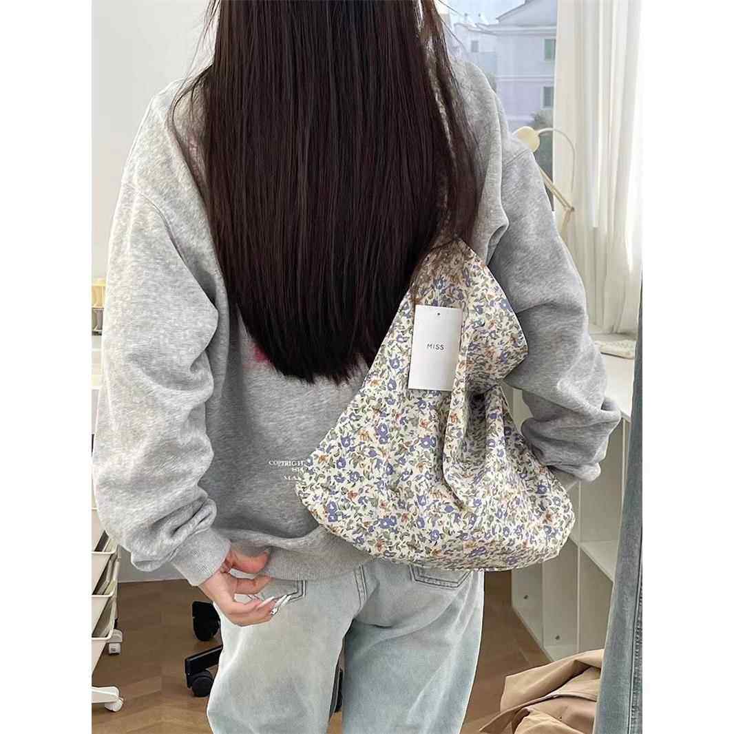 春季新款日韩原宿文艺穿搭大容量布包拍照出片碎花单肩包斜挎女包,箱包皮具/热销女包/男包,时尚帆布包,淘宝优惠券,粉丝福利购,淘宝优惠卷