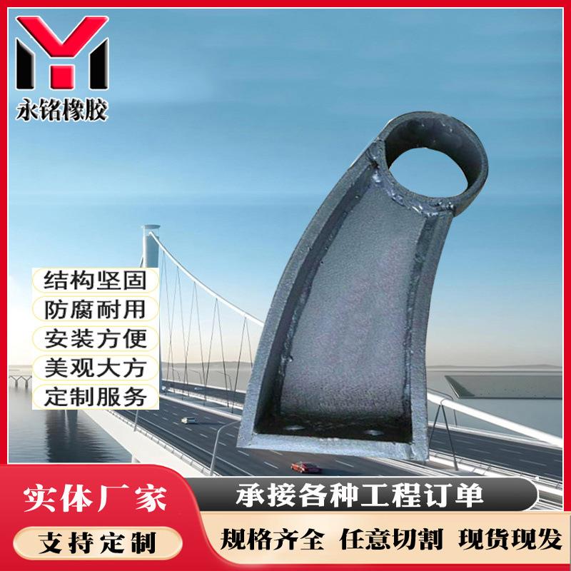 桥梁防撞护栏支架 铸铁支架桥梁护栏立柱牛角型现货供应