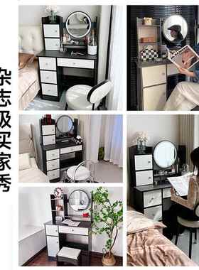 中一古风梳妆现台卧室简约代2025新款A182JΩ主卧化妆桌复古小柜