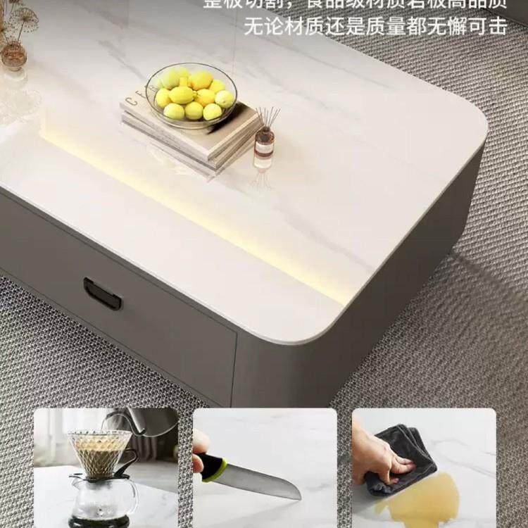 茶几客厅用小落户型地储物茶几简约茶桌北欧玻璃茶几方家双抽客厅