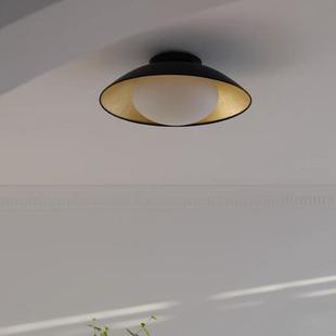 中古黑金箔汤圆吸顶灯vintage小众个性精装房餐厅居室书房LED