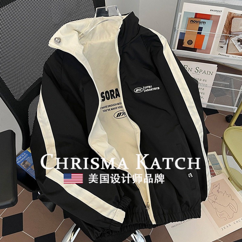 出口美国?Chrisma Katch~双面穿外套男痞帅高级感休闲冲锋衣夹克