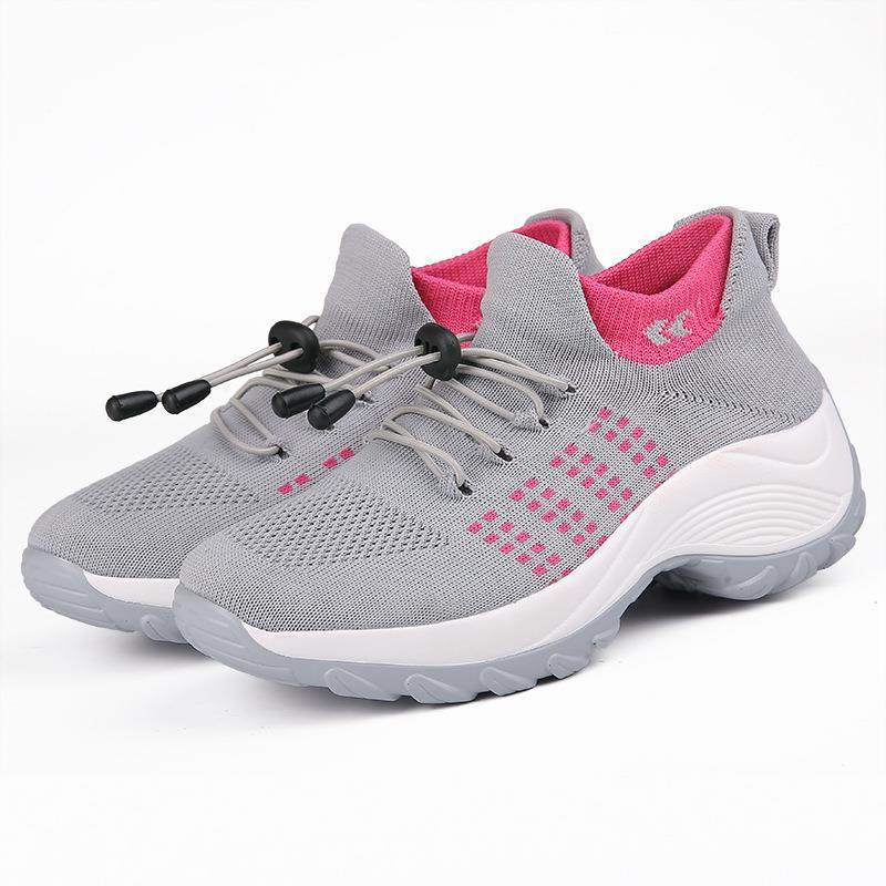 2026外贸户外旅游新款新款大码35-45高弹飞织橡胶袜子鞋运动女鞋,女鞋,时尚休闲鞋,淘宝优惠券,粉丝福利购,淘宝优惠卷