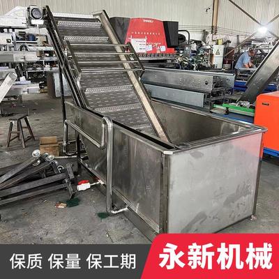 水箱链板提升机不锈钢气泡链板清洗机传送带蔬菜水果清洗提升机厂