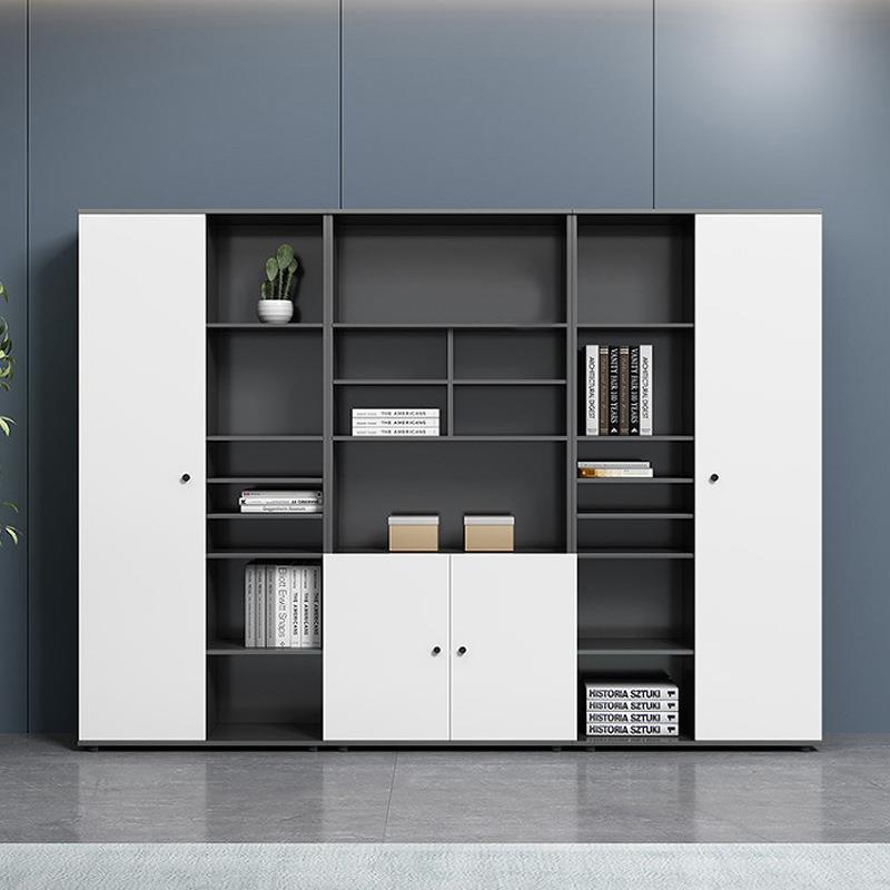 办公文件柜高柜木质资料柜现代板式财务档案柜书柜员工储物柜收纳