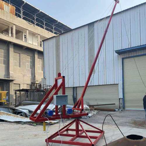 厂家直销码头鱼塘吊鱼机水库长臂起吊机海边岸边装卸小型吊货机