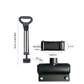 户外露营车拉手配件可伸缩拉杆营地车零件折叠手推车扶手折叠把手