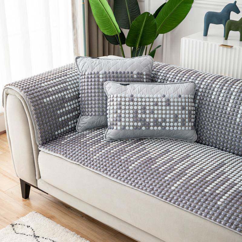 BK9K陶瓷垫夏季沙发垫凉席麻将冰丝靠背坐垫夏天沙发套罩定