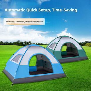 Automatic Outdoor Camping Tent 3-4 Person Hiking Portable逢