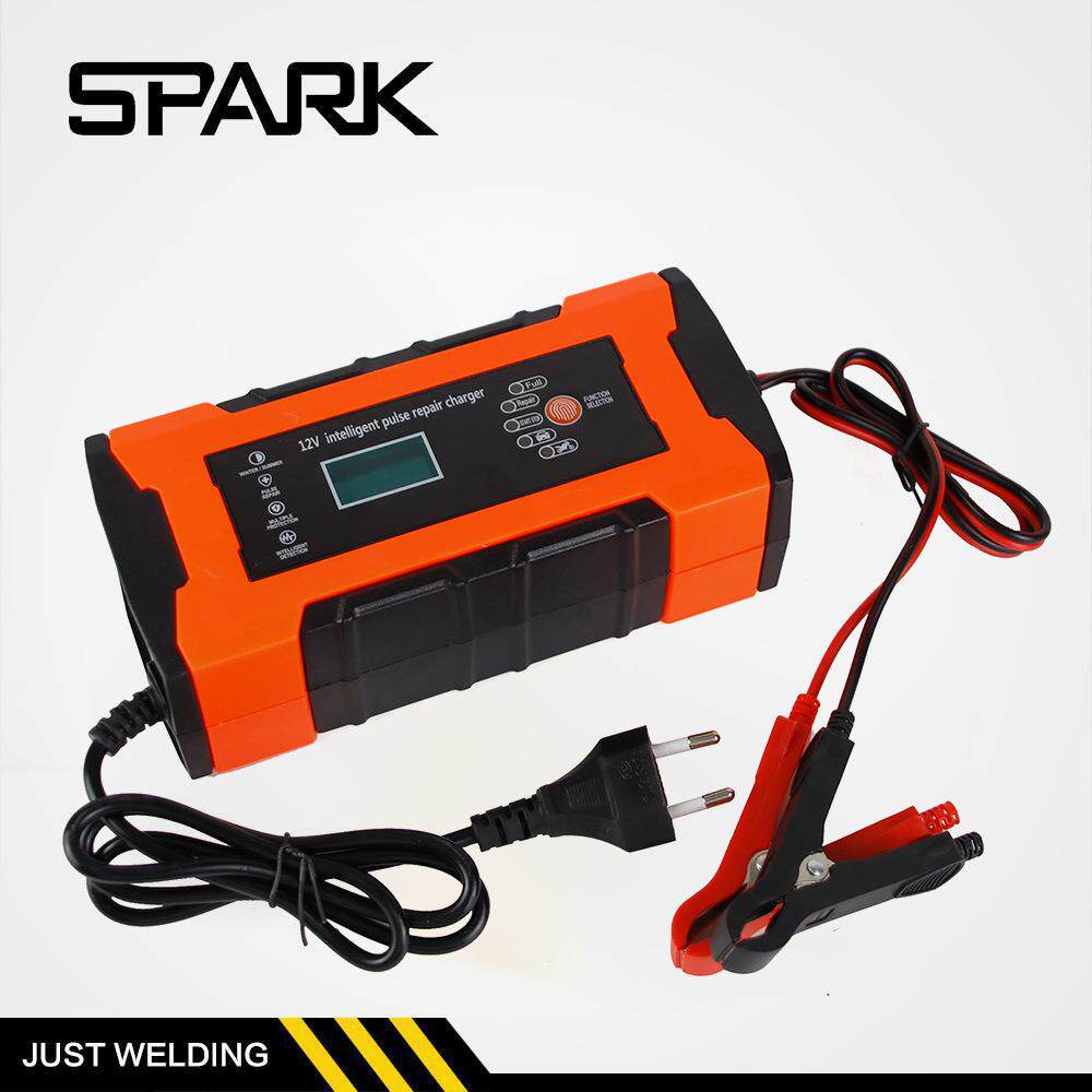 跨境12V 10A智能脉冲充电器免维护摩托电动汽车电瓶