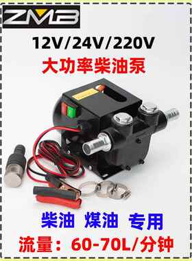 大功率电动抽油泵12V24V220V伏自吸泵直流加油泵柴油抽油机器70升