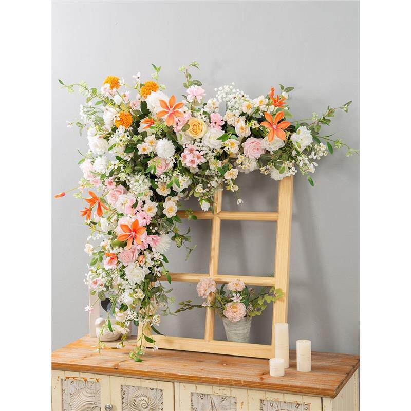 浪漫橱壁挂花艺窗台门帘壁饰真花卉橱窗门头挂墙装饰假花角花