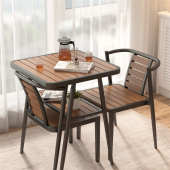 阳台休闲桌椅三件套户外露台防水茶桌椅可收纳家用庭院桌椅组合