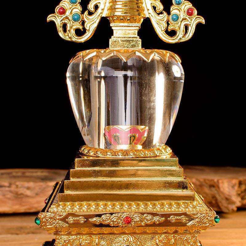 藏传用品水晶舍利塔菩提舍利八塔噶当塔嘎当塔中号