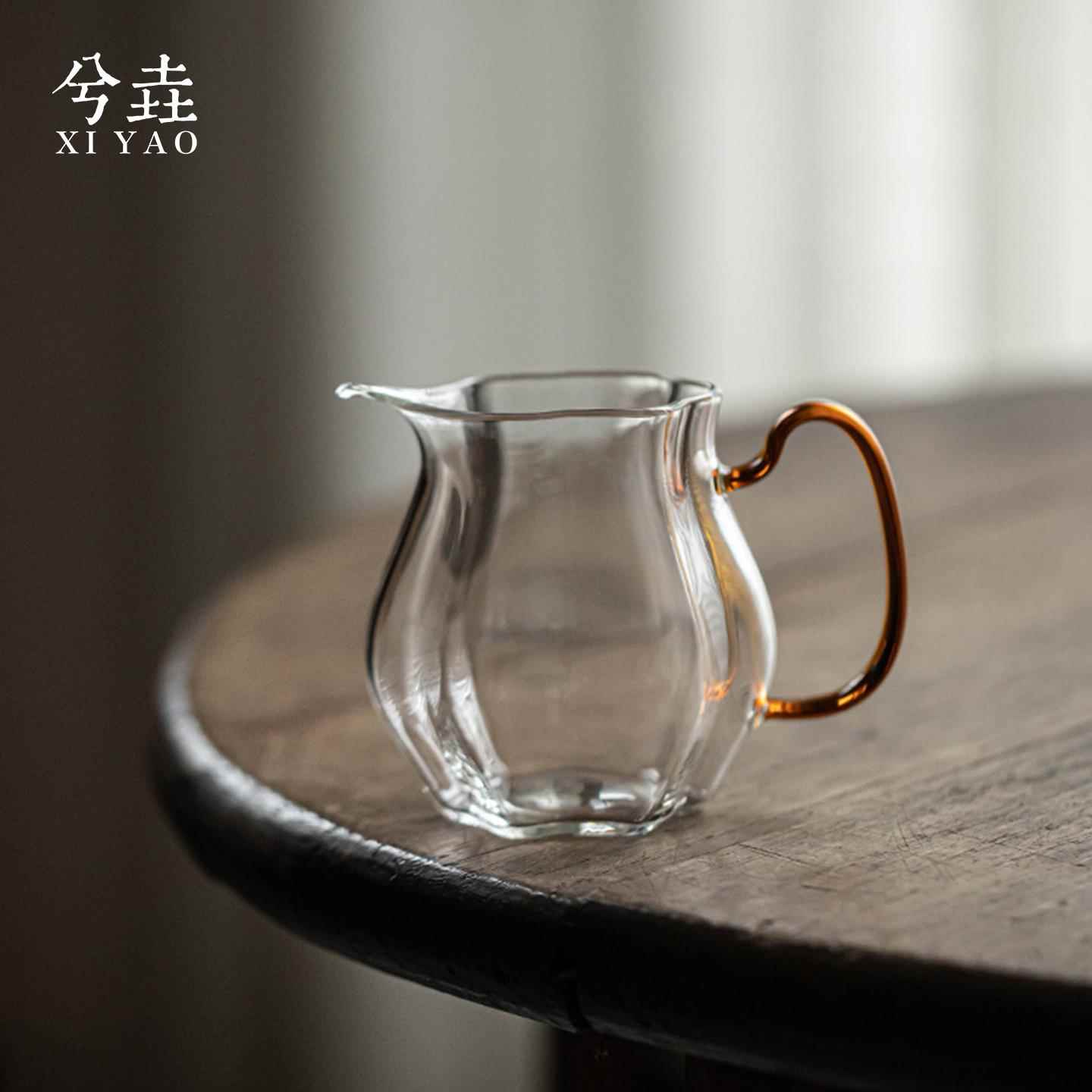 玻璃公道杯耐高温分茶器家用茶海功夫茶具茶道配件加厚匀杯茶漏杯