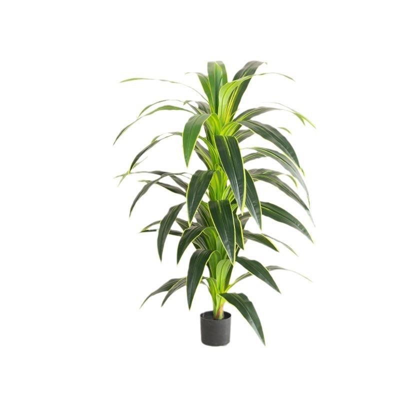 黄边巴西木仿真绿植盆栽高端轻奢富贵树室内客厅装饰花假植物摆件