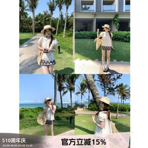 甜辣妹复古波点半身裙女新款小个子裙裤包臀显瘦短裙