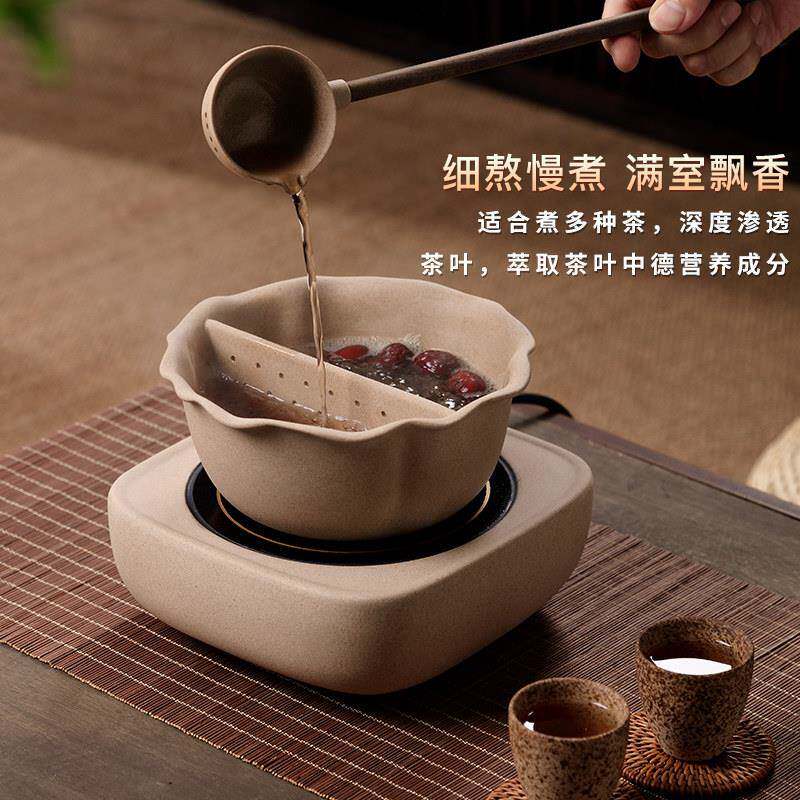 品陶炉黑晶DTC-TC17泡茶炉饭石陶瓷煮麦茶壶煮茶器覆古温茶器煮茶