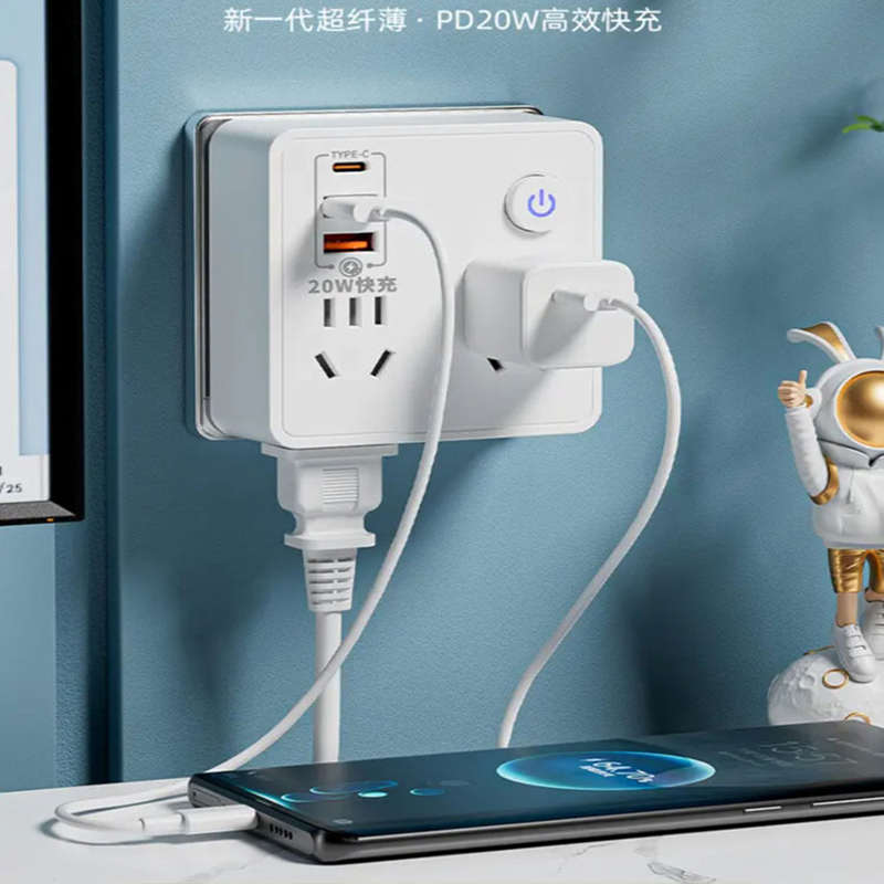 正和多孔位插座转换器家用多功能一插转多孔带USB小夜灯转换插头